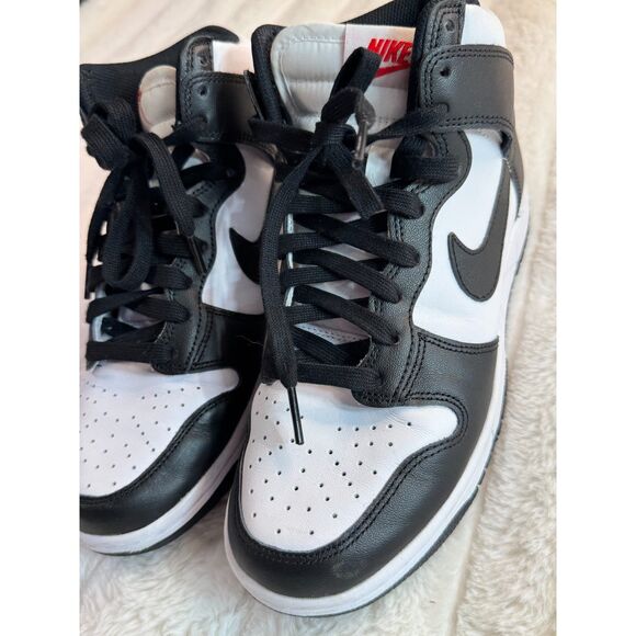 Nike Shoes - DD1869-103 Nike Dunk High Panda Black White University Red (Women's) 7.5